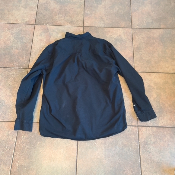 TOMMY BAHAMA Long sleeve Black cotton silk blend shirt size XLT - Picture 4 of 11